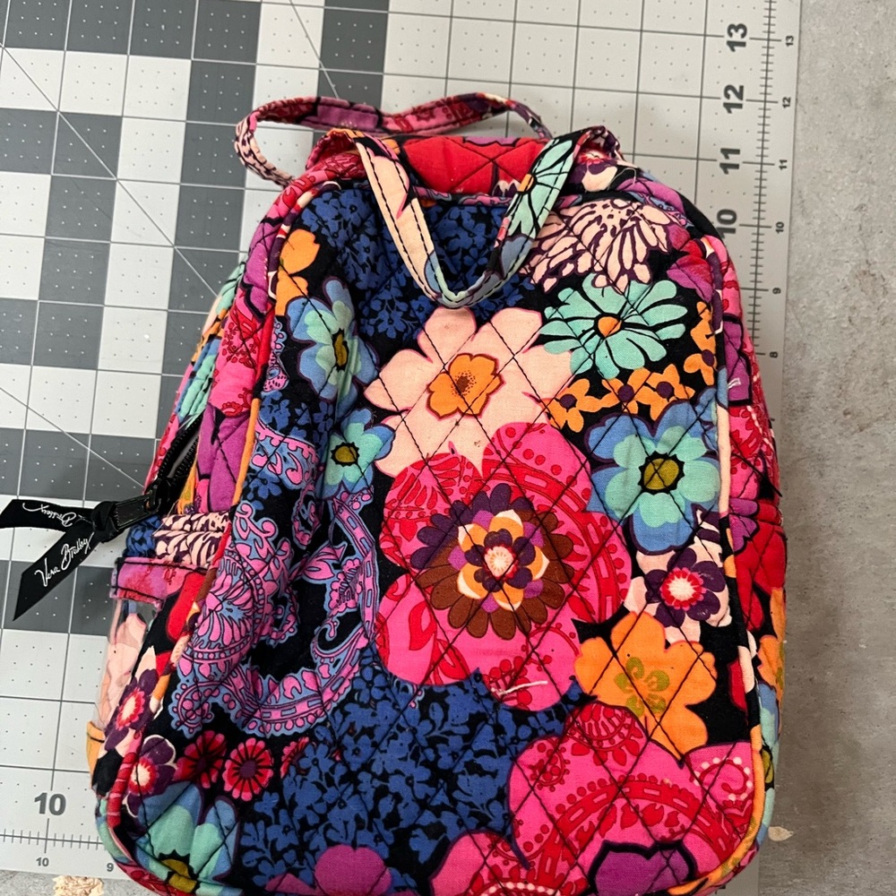 Vera Bradley Red and Pink Floral Backpack
